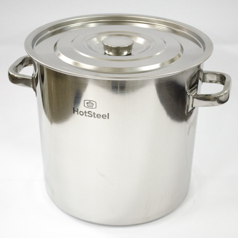 Каструля з кришкою 18 літрів, нержавіюча сталь “HotSteel“. Каструля з кришкою 18 літрів, нержавіюча сталь “HotSteel“.